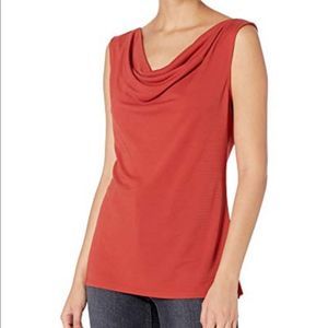 Natori Burnt Orange Sophisticated Sleeveless Top Small NWT